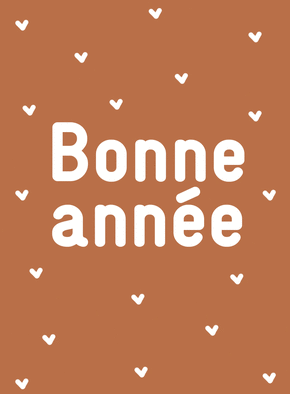 Bonne année 2026 avec des coeurs tendres